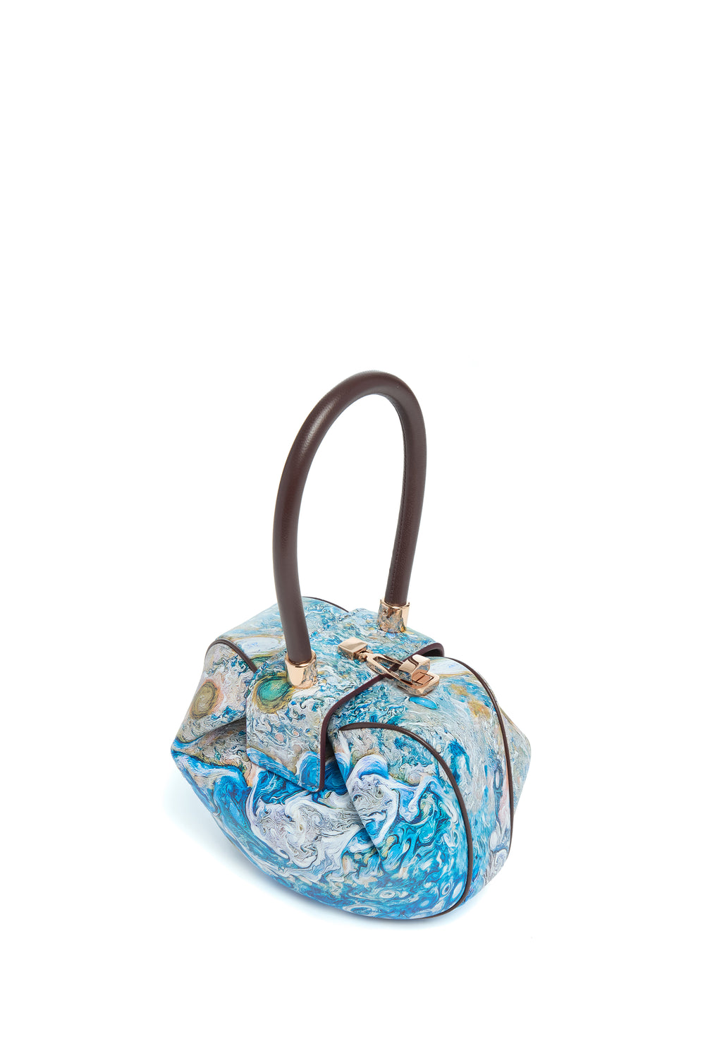 Demi Jupiter Bag in Painted Bordeaux Textured Leather