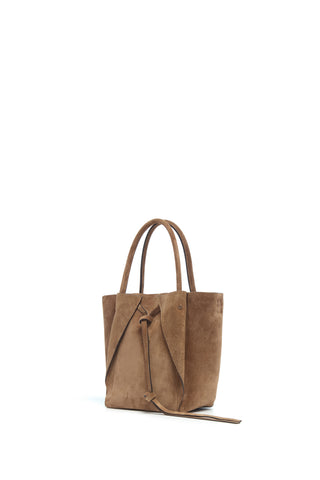 Small Marija Tote Bag in Dark Sand Suede