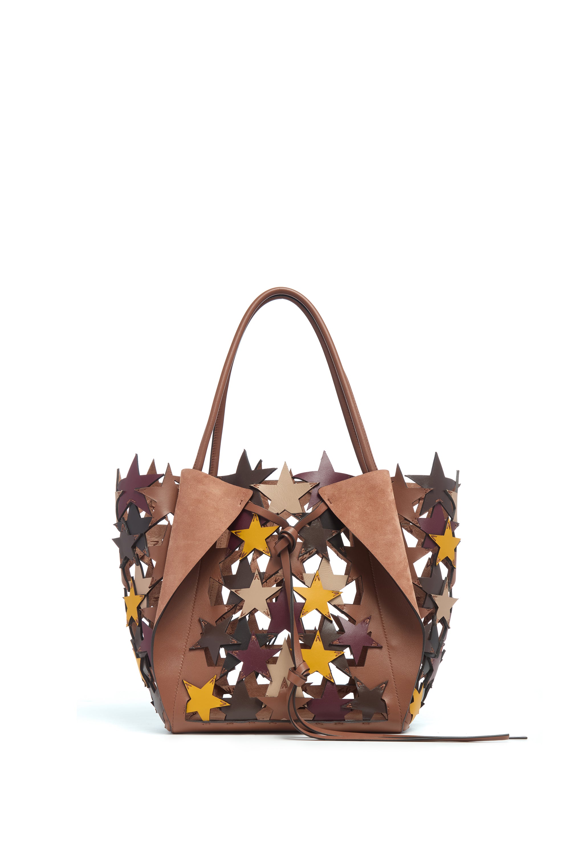 Marija Patchwork Stars Tote Bag in Multi Nappa Leather – Gabriela