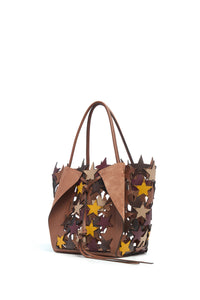 Marija Patchwork Stars Tote Bag in Multi Nappa Leather