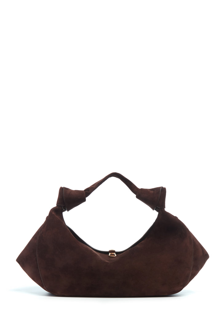 Small Antonia Bag in Dark Brown Suede