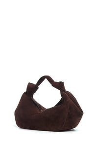 Small Antonia Bag in Dark Brown Suede