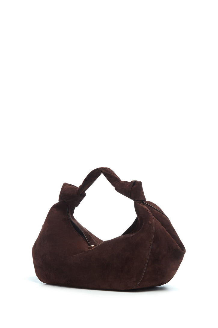 Small Antonia Bag in Dark Brown Suede
