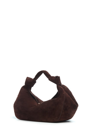 Small Antonia Bag in Dark Brown Suede