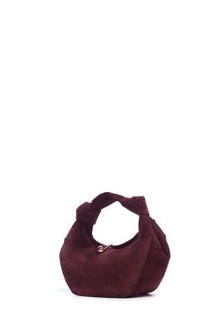 Mini Antonia Bag in Bordeaux Suede