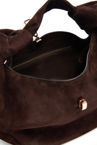 Mini Antonia Bag in Chocolate Suede