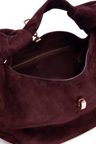 Mini Antonia Bag in Bordeaux Suede