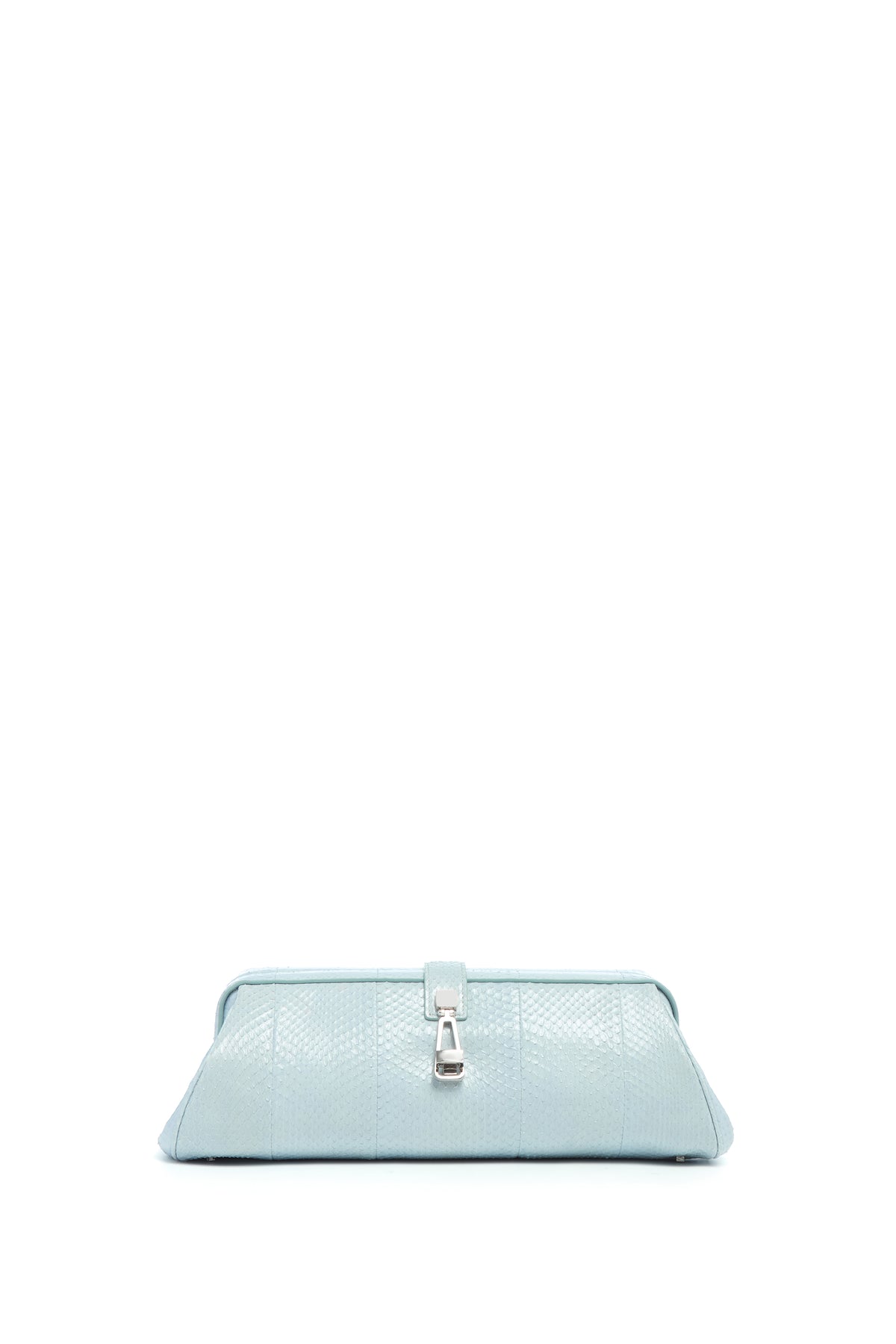 Paola Clutch in Light Blue Snakeskin