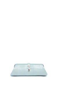 Paola Clutch in Light Blue Snakeskin