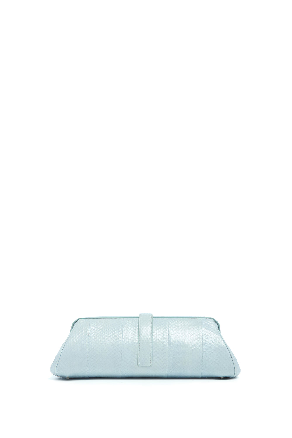 Paola Clutch in Light Blue Snakeskin