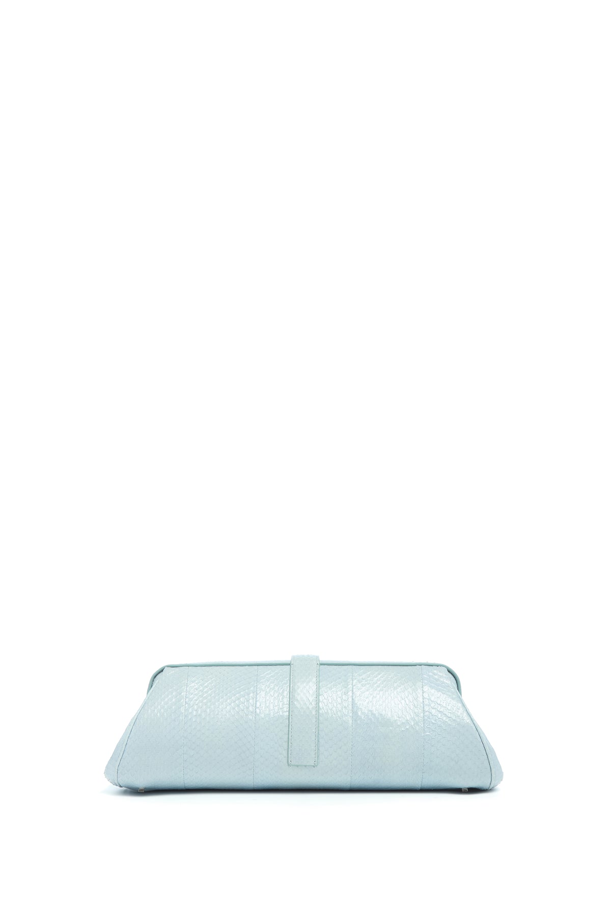 Paola Clutch in Light Blue Snakeskin