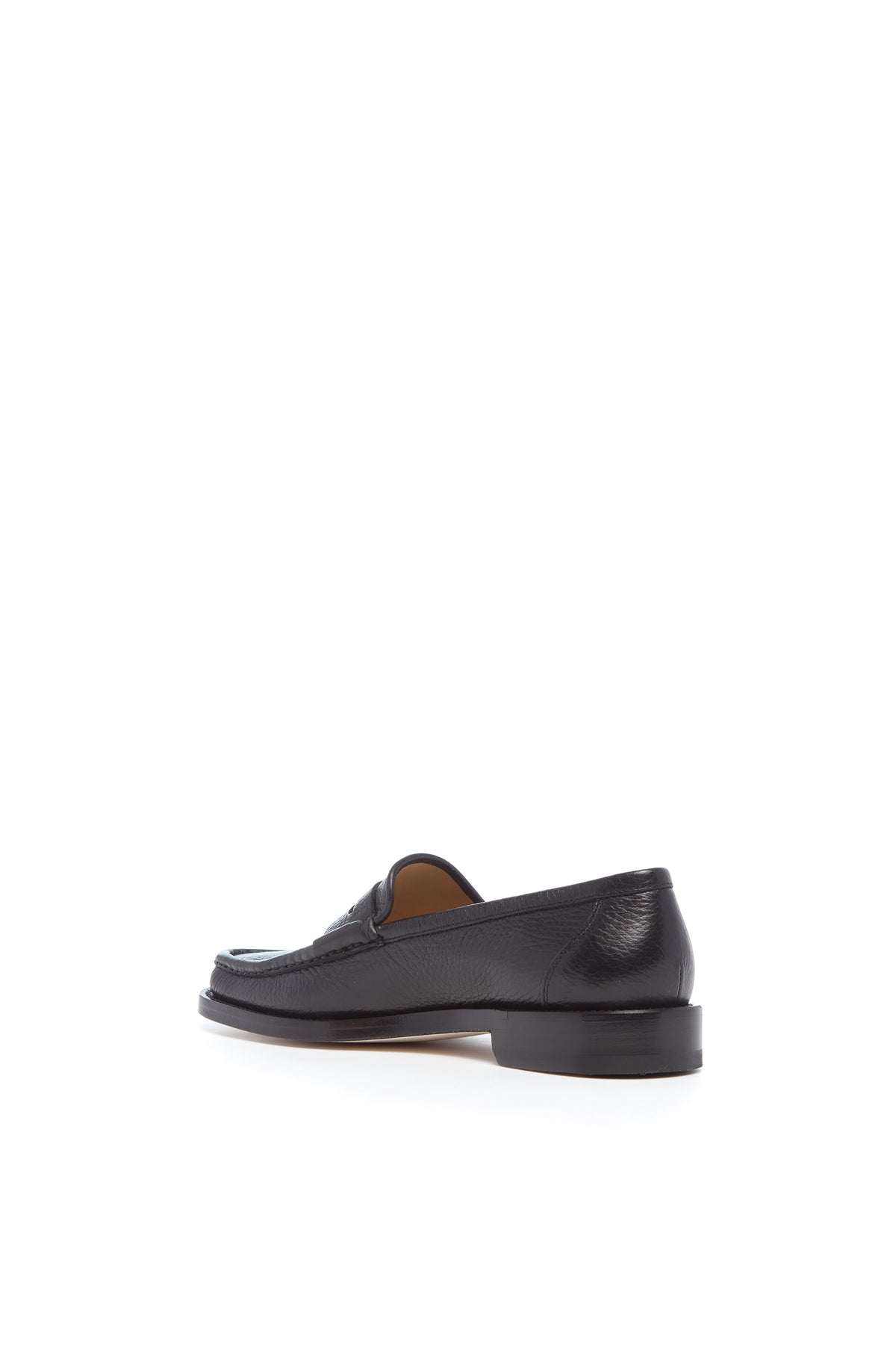 Pierre Loafer in Black Textured Leather