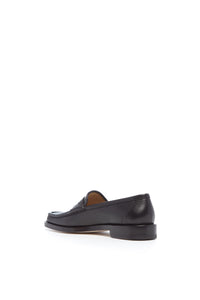 Pierre Loafer in Black Textured Leather