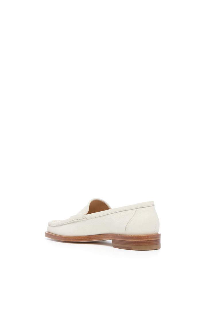 Pierre Loafer in Ivory Textured Leather