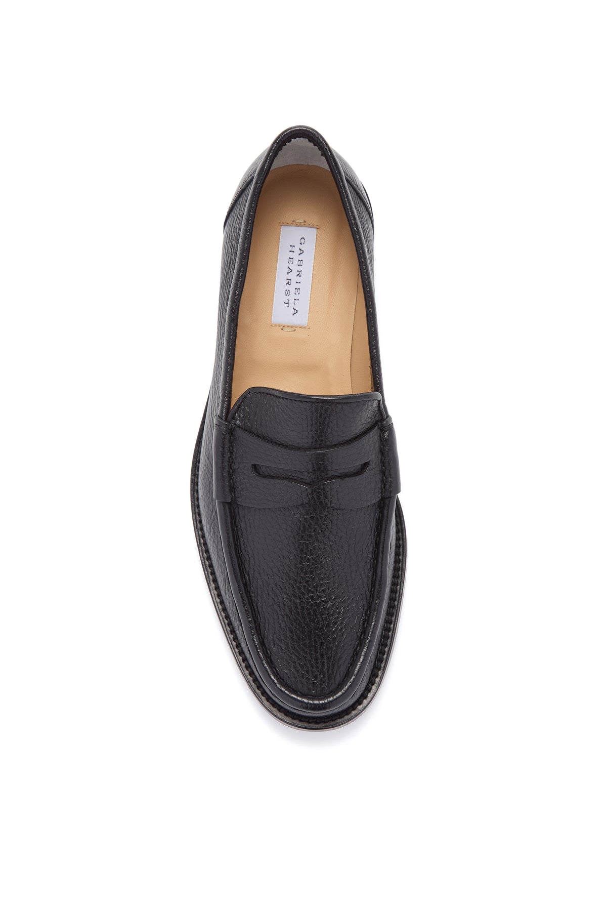 Pierre Loafer in Black Textured Leather