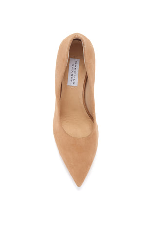 Nude Suede Edwina Pump - Top Down Interior View | Gabriela Hearst