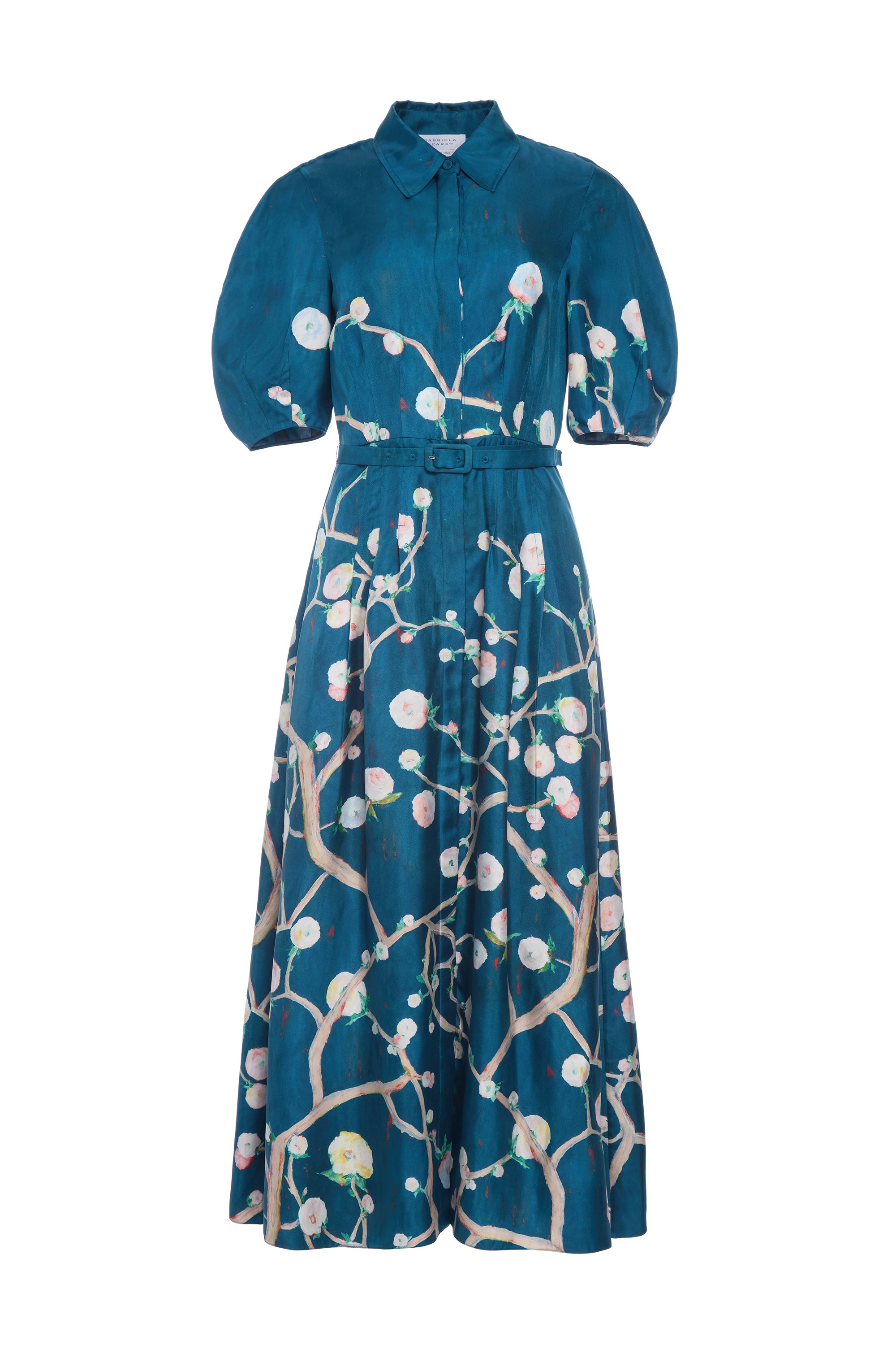 Women's Blue Silk Maude Midi Dress
