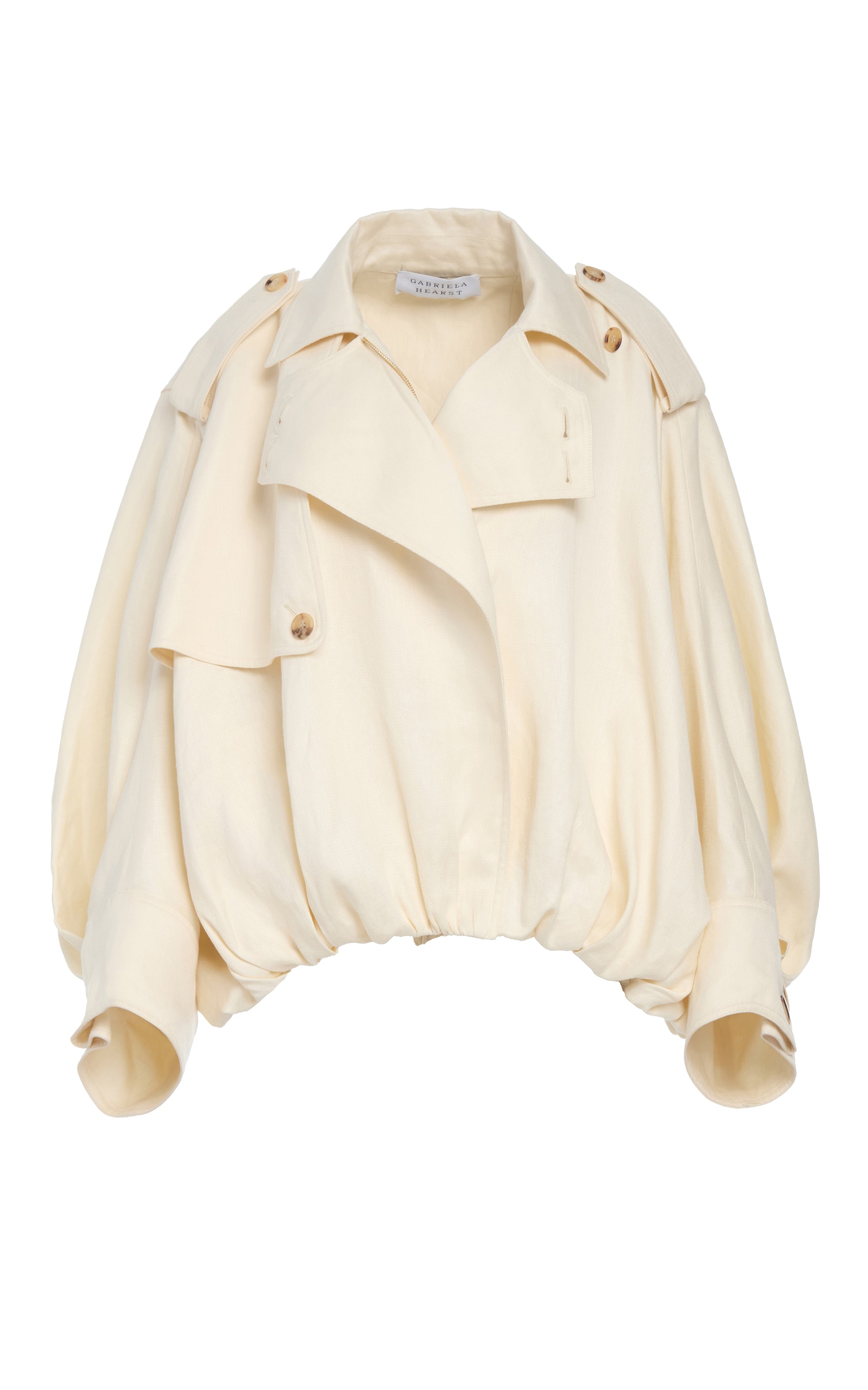 Women's Ivory Linen Trench Jacket | Gabriela Hearst