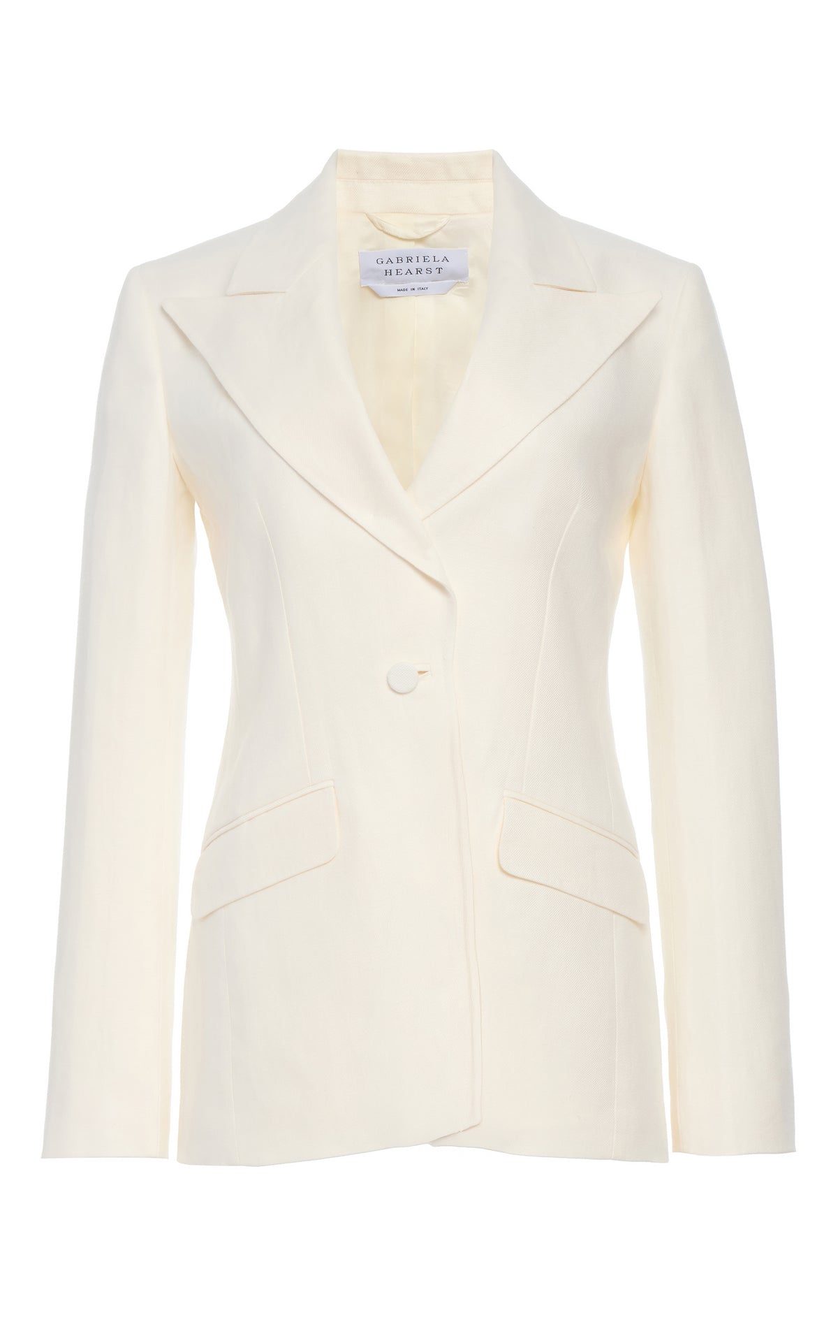 Leiva Blazer in Ivory Linen Twill