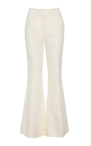 Rhein Flare Pant in Ivory Linen Twill