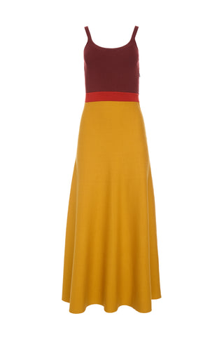 Flaminius Knit Midi Dress in Golden Birch Merino Wool