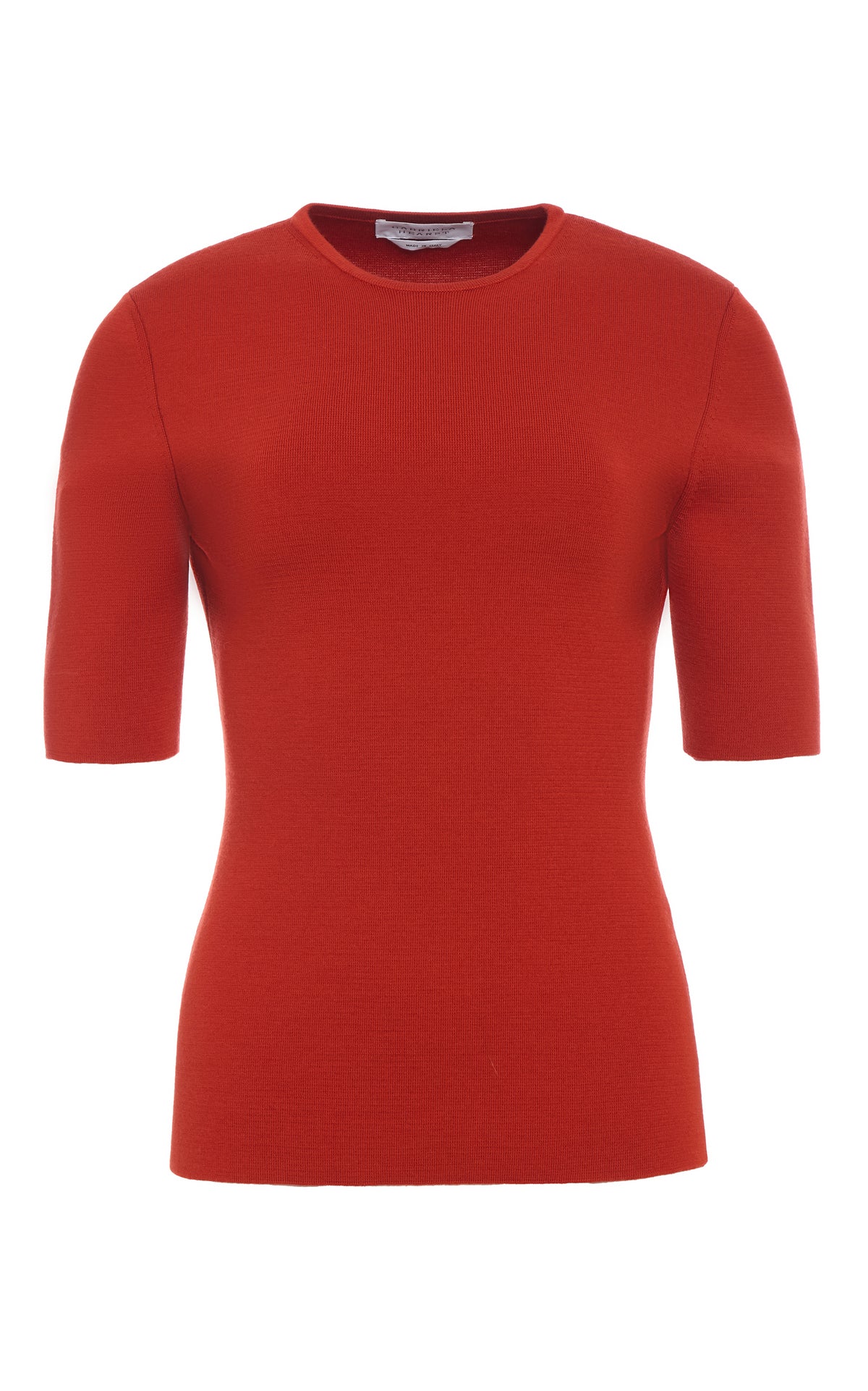Andrius Knit Top in Antelope Orange Merino Wool