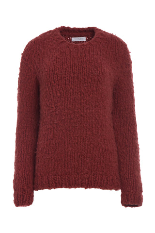 Lawrence Knit Sweater in Burnt Sienna Welfat Cashmere