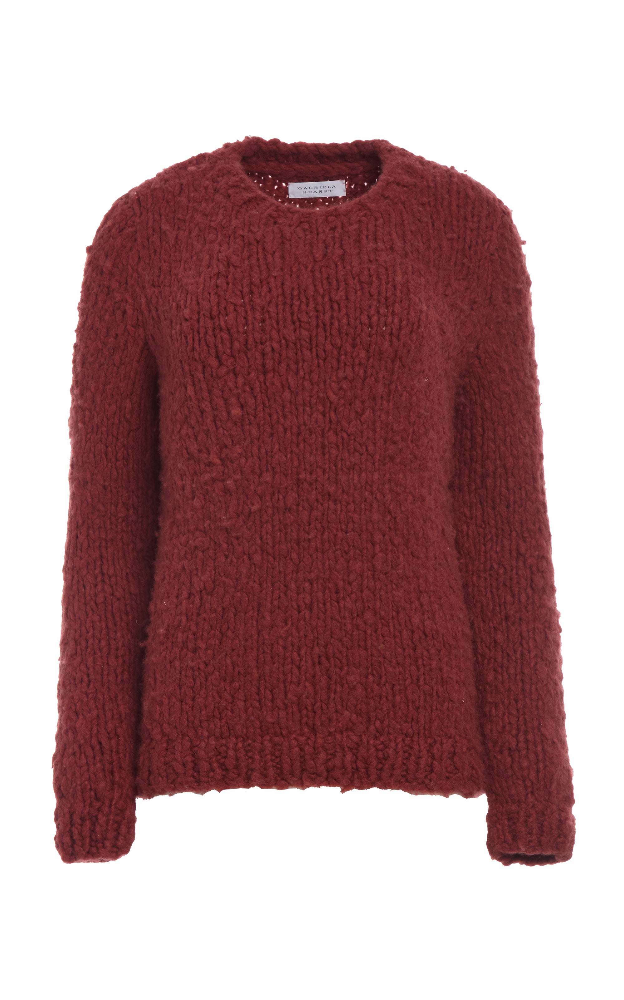 STONE  バーガンディ ラグランニット Lawrence Knit Sweater in Burnt Sienna Welfat Cashmere – Gabriela