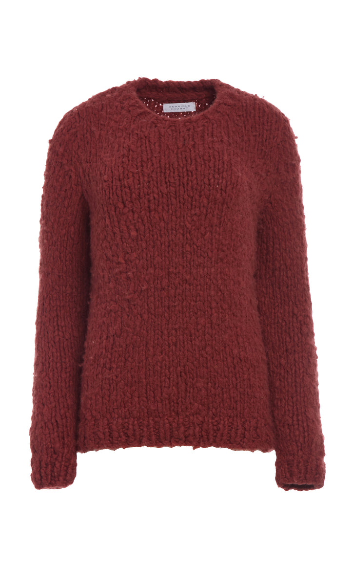 Lawrence Knit Sweater in Burnt Sienna Welfat Cashmere