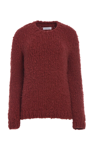 Lawrence Knit Sweater in Burnt Sienna Welfat Cashmere