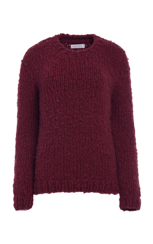 Lawrence Knit Sweater in Bordeaux Welfat Cashmere