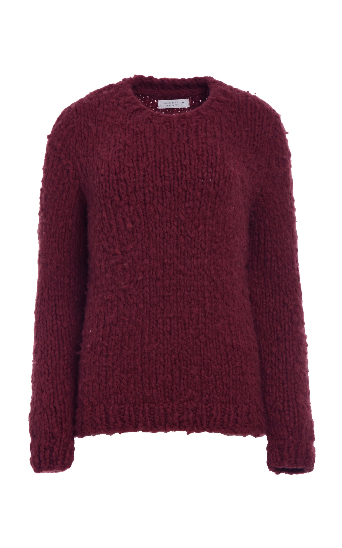 Lawrence Knit Crewneck Sweater in Bordeaux Welfat Cashmere