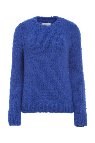 Lawrence Knit Sweater in Cobalt Welfat Cashmere