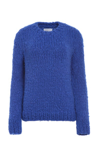 Lawrence Knit Sweater in Cobalt Welfat Cashmere