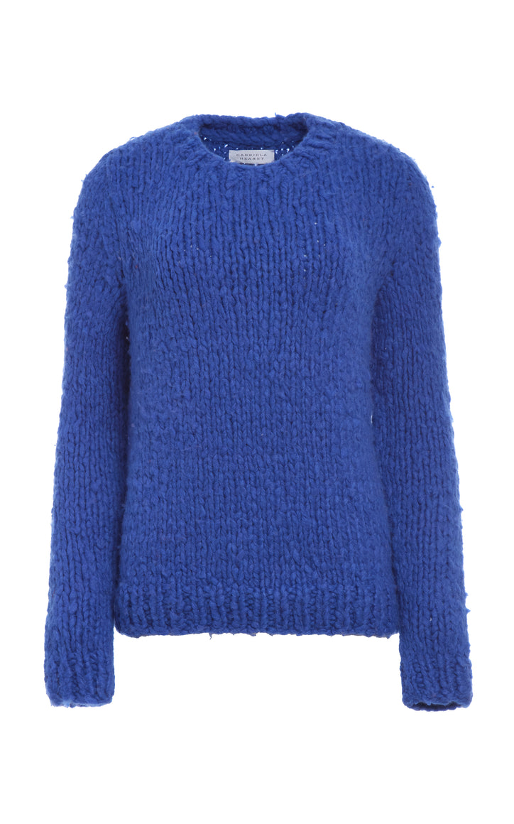 Lawrence Knit Sweater in Cobalt Welfat Cashmere