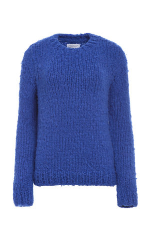 Lawrence Knit Sweater in Cobalt Welfat Cashmere