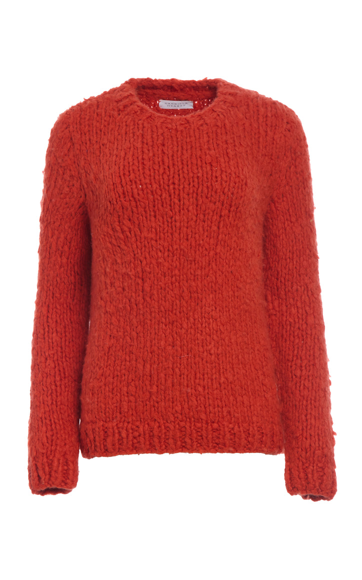 Lawrence Knit Sweater in Antelope Orange Welfat Cashmere