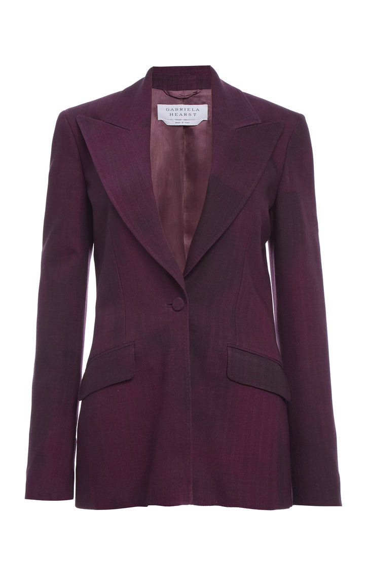 Leiva Blazer in Bordeaux Virgin Wool