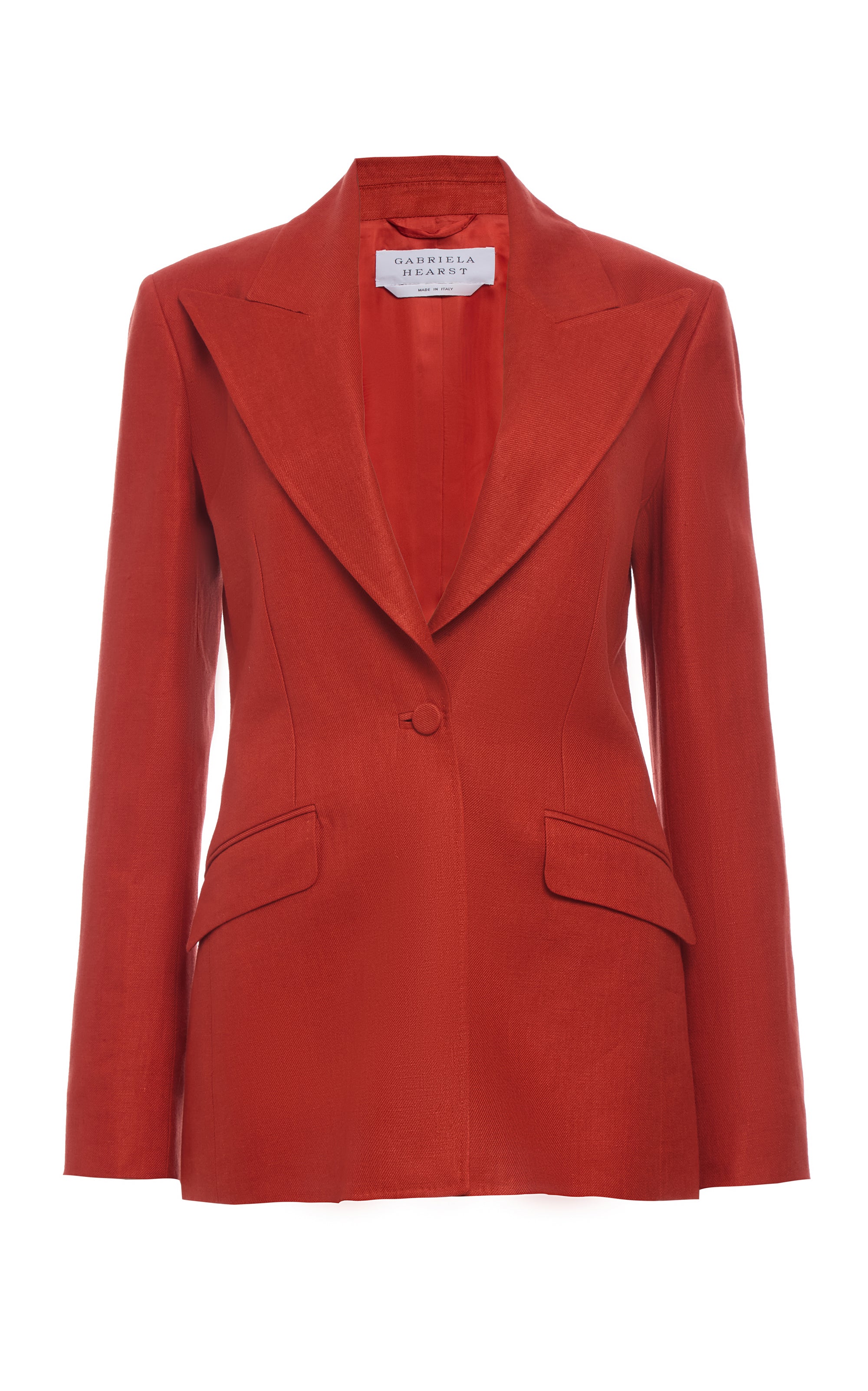 Women's Antelope Orange Linen Blazer | Gabriela Hearst