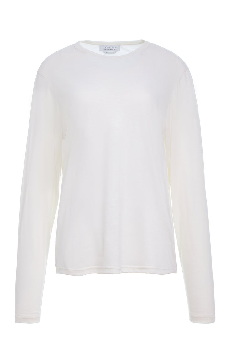 Pacific Long Sleeve T-Shirt in Ivory Cashmere