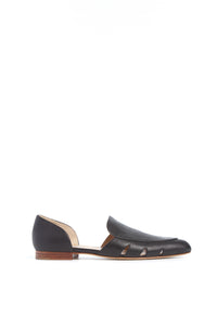 Rory Flat Shoe in Black Leather