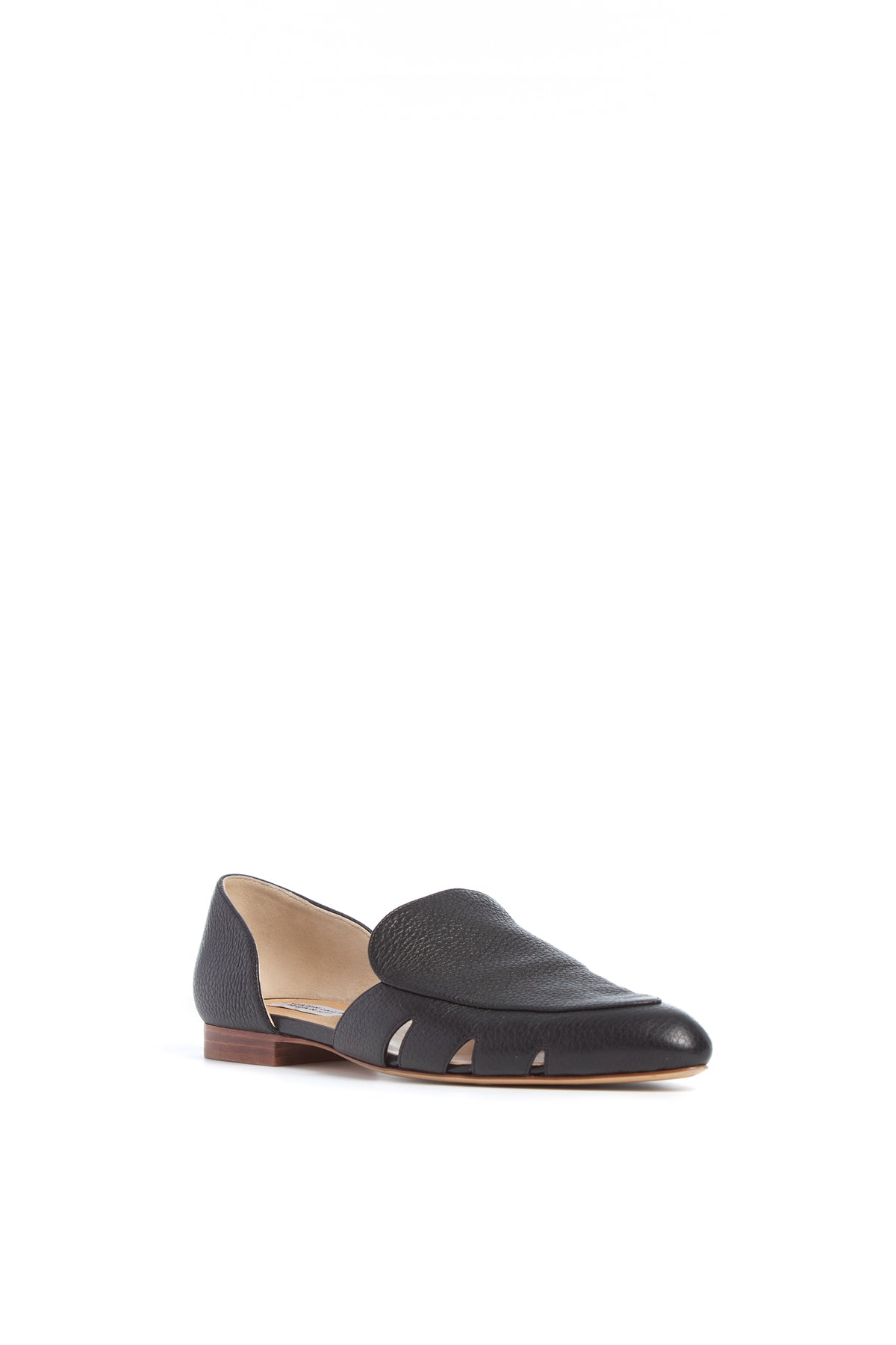 Rory Flat Shoe in Black Leather
