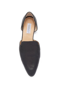 Rory Flat Shoe in Black Leather