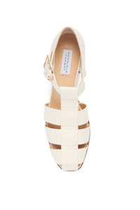 Lyle Block Heel Pump in Cream Nappa Leather