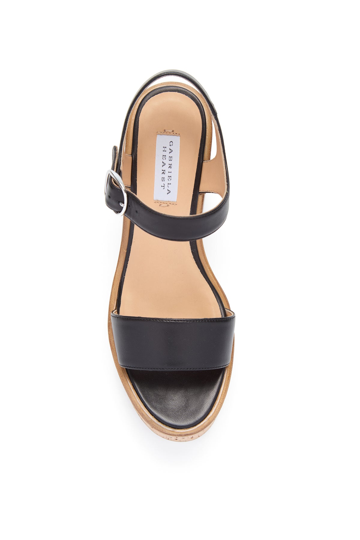 Sardis Platform Sandal in Black Nappa Leather