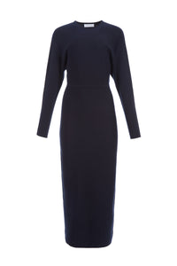 Semaine Knit Dress in Navy Cashmere Silk