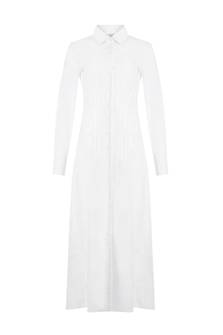 Eugene Dress in White Cotton