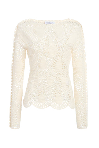 Capps Knit Top in Ivory Cashmere Wool