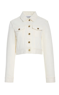 Bronte Jacket in White Recycled Cotton Denim