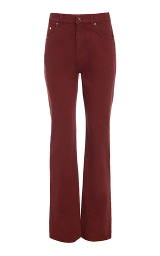 Burnt Sienna Recycled Cotton Rey Straight-leg Jean - Front View | Gabriela Hearst